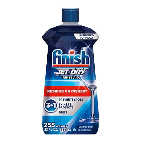 23-Oz Finish Jet-Dry 3-in-1 Dishwasher Rinse Aid $2.74 w/ S&S+ Free Shipping w/ Prime or on $35+