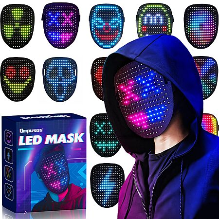 Ompusos LED Light Up Mask w/ Gesture Sensing  $20.15 + Free Shipping w/ Prime or on $35+