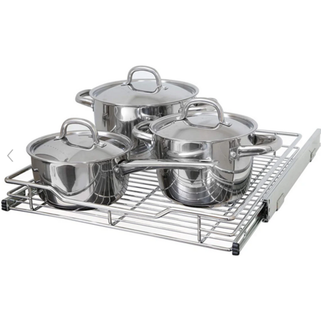 Smart Design Metal Pull-Out Cabinet Shelf: X-Large (21" x 20") $39, Large (18" x 18") $24 + Free S&H w/ Amazon Prime