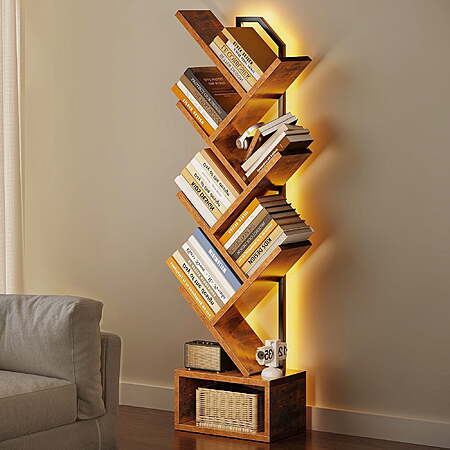 6-Tier Casacomoda Tree Bookshelf w/ Built-in RGB LED (Vintage)