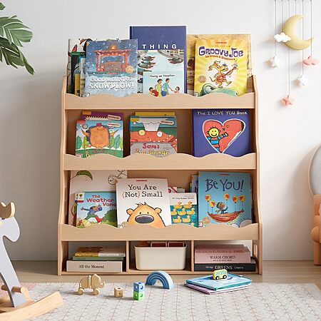 33.46" wiqins  Kids' 4-Tier Book Shelf $34.99 + Free Shipping w/ Prime or on $35+
