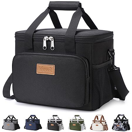 9L Lifewit Medium Insulated Lunch Bag/ 12-Can Soft Cooler Tote (Black) $7.98 + Free Shipping w/ Prime or on $35+
