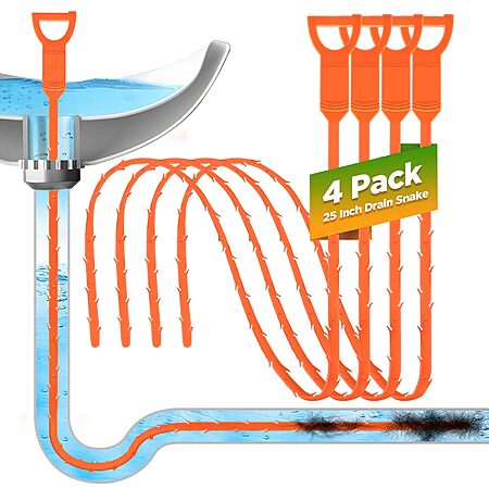 4-Pack 25" Forlivese Drain Snake Clog Remover Tool $2.99 + Free Shipping w/ Prime or on $35+