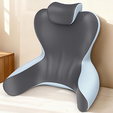 22" Hamyodo H Back Support Pillow w/ Removeable Cervical Support Pillow $21.40 