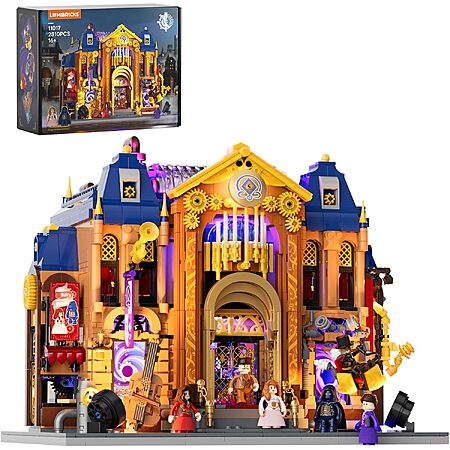 LUMIBRICKS 2,810-Piece Steampunk Time Opera House Lighted Building Set