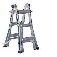 5 in 1 Multi Position Pro 14 ft. Reach Aluminum Adjustable Multi Position Ladder, 375 lb. Load Capacity Type IAA Duty $99