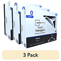(3 pack) Mainstays Plastic Notched Adult Hangers for Any Clothing Type, Arctic White 50-Pack - $Now $8.94