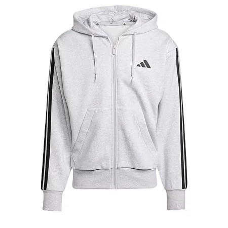 adidas men Essentials 3-Stripes Full-zip Cotton Fleece Hoodie $21 FS @ adidas via EBay