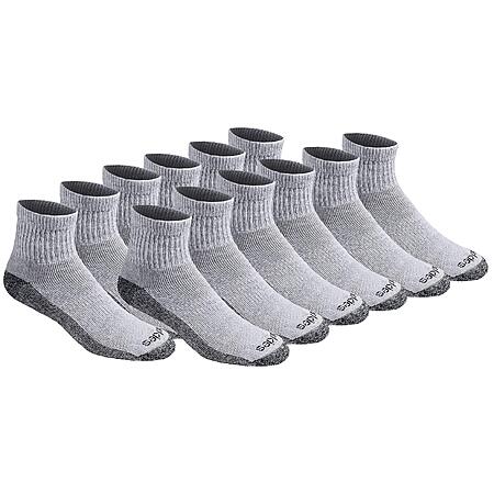 [Prime] Dickies Men's Dri-Tech Moisture Control Cotton Quarter Socks, 12 pairs for $21 FS @ Amazon