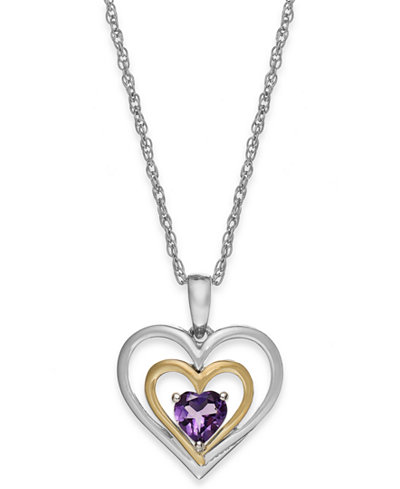 Macy's Fine Jewelry Sale - 30-55% Off + Additional 20% Off. Diamond Promise Ring in 10k White - $288, Amethyst Heart Pendant Necklace in 14k Gold - $59.99