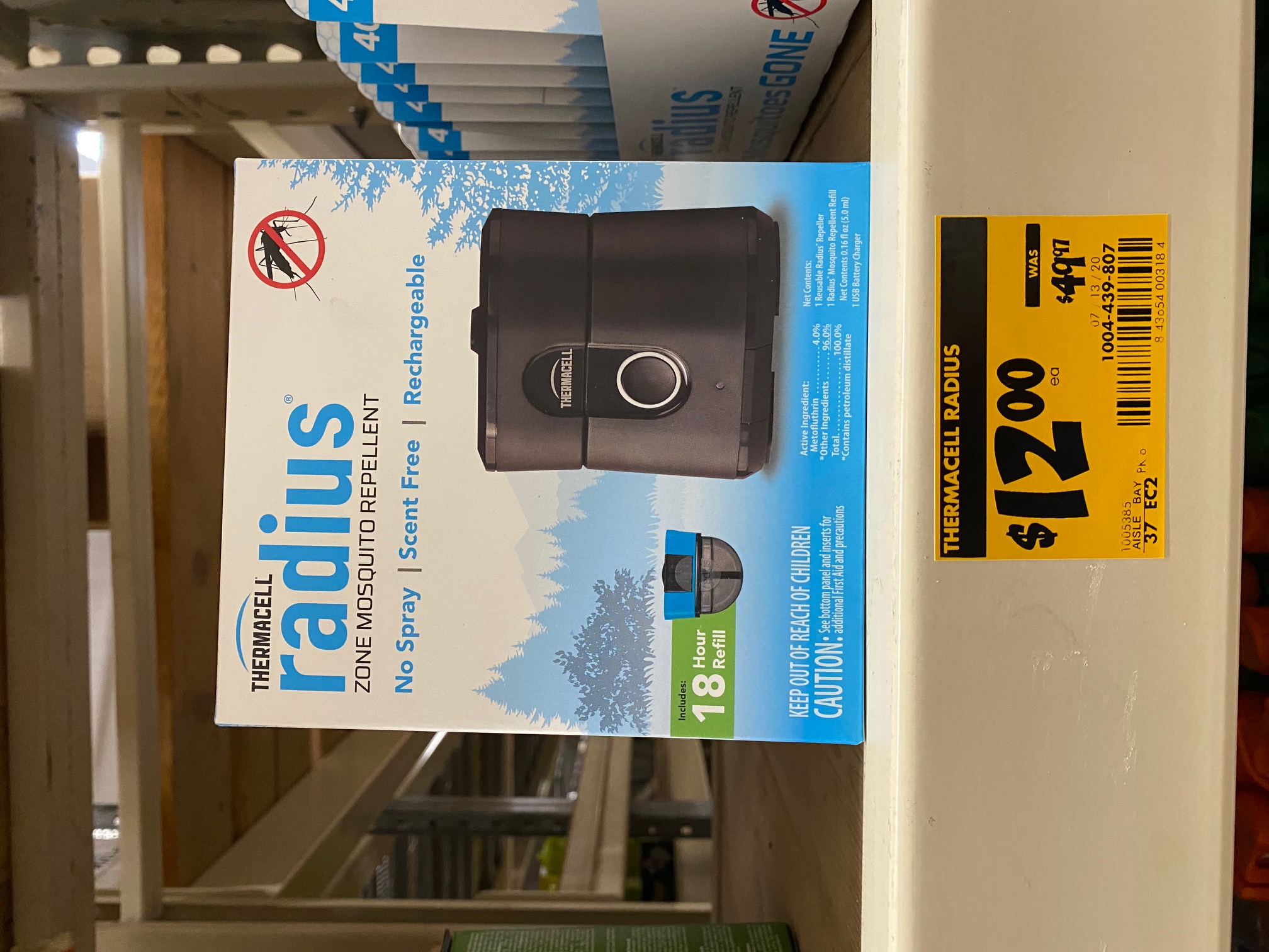 $12 Thermacell Radius Zone Mosquito Repellent: In Store Only Clearance at Home Depot: YMMV