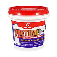 Red Devil 0542 ONETIME Lightweight Spackle Wall Repair, Spackling for Holes Drywall, 1/2 Pint, White, 8 Ounce, Made in USA $2.97