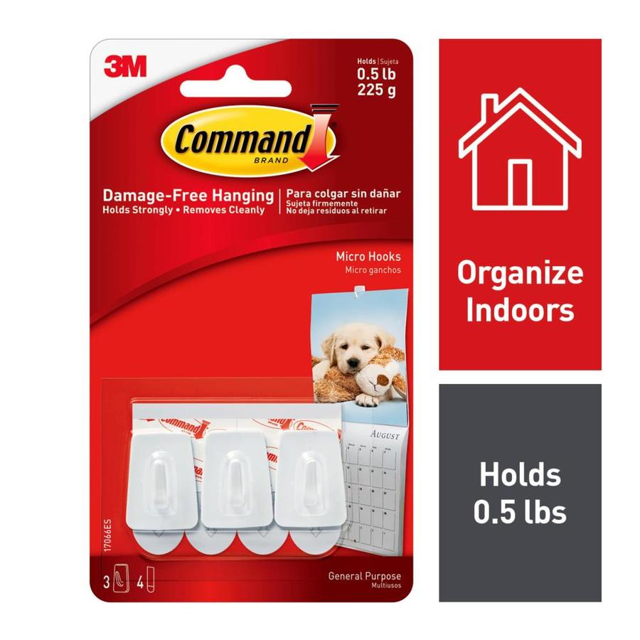 Command 3-Pack White Adhesive Hook at Lowes - $0.59 - All states except UT, WY, VT, NE, NV, MN, HI, IA, AK