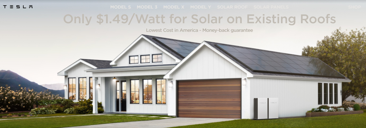 Tesla solar now from $1.49/watt