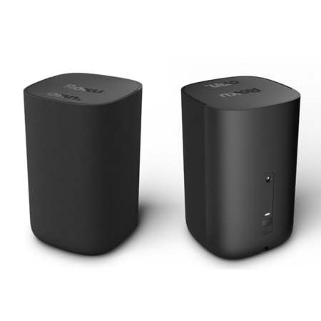 View of Open Box Roku 9020R2 Wireless Surround Speakers (Pair, Black)