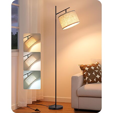 EDISHINE 64.7" Modern Minimalist Standing Floor Lamps (Black) $27.99