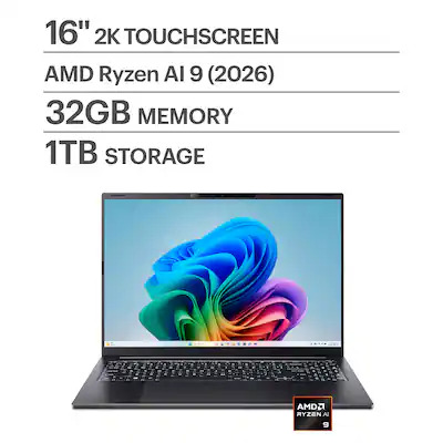 Acer Swift Go 16 AI (2026) 16" WUXGA 120Hz IPS Touch, Ryzen AI 9 465, 32GB LPDDR5, 1TB SSD $899.99
