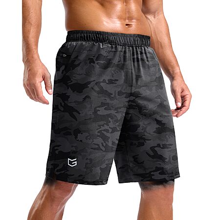 G Gradual Men's Workout Gym Shorts with 2 Zipper Pockets 7"/ 5"/ 9" $12.93