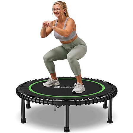 Prime Members: BCAN 40" Adult Fitness Trampoline with Durable Bungees, Stable & Quiet Exercise Rebounder $98.99