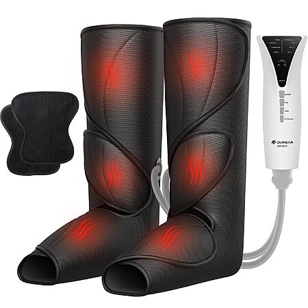 QUINEAR Foot and Calf Massager with Heat and Air Compression for Circulation and Pain, with 3modes and 3 Intensities $50