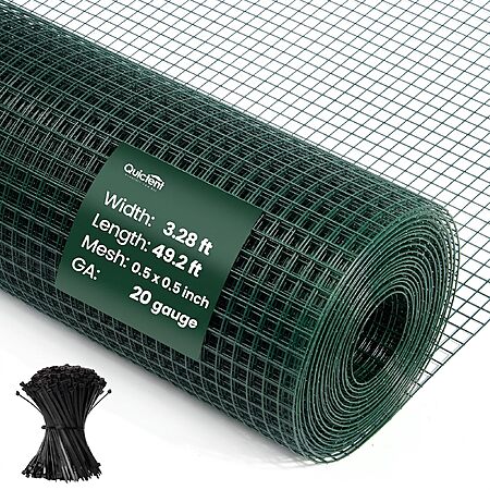 Quictent 1/2" Hardware Cloth for Chicken Coop 40in x 50ft, 20 Gauge $39.99