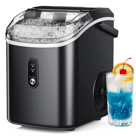 Simzlife 35lbs/24H Nugget Ice Maker Countertop, Portable Countertop Ice Machine, Auto-Cleaning $129.99