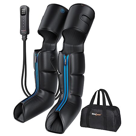 SHINE WELL Air Compression Leg Massager for Circulation and Pain Relief, Foot and Leg Recovery Boots for Swelling Edema Relief $59