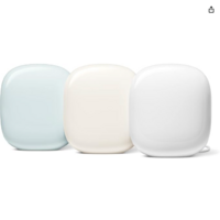 Google Nest WiFi Pro - 6E - Reliable Wi-Fi System with Fast Speed and Whole Home Coverage - Mesh Wi-Fi Router - 3 Pack - Snow, Linen, Fog $275.49