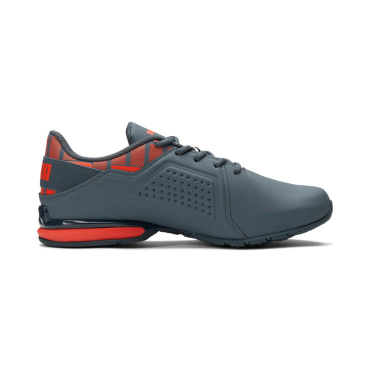 PUMA Men s Viz Runner Repeat Running Shoes Wide Width Dark Slate Cherry Tomato 22.50