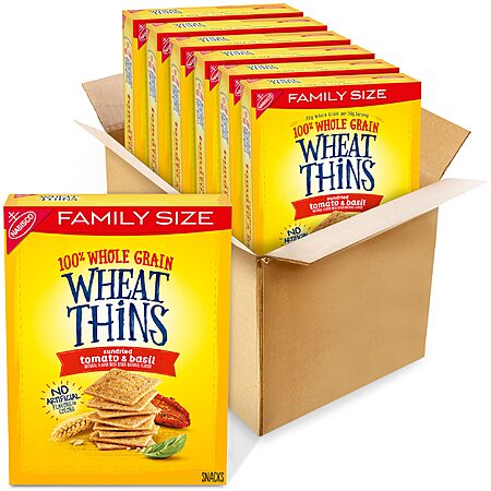 Wheat Thins Sundried Tomato & Basil Crackers, 6 13 oz Boxes: $15.84 to $13.58 w/S&S and Coupon