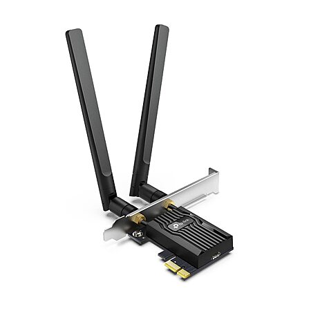 TP-Link WiFi 6 PCIe WiFi Card for Desktop PC AX3000 (Archer TX55E), Bluetooth 5.2, WPA3, 802.11ax Dual Band Wireless Adapter with MU-MIMO, Ultra-Low Latency $22.45