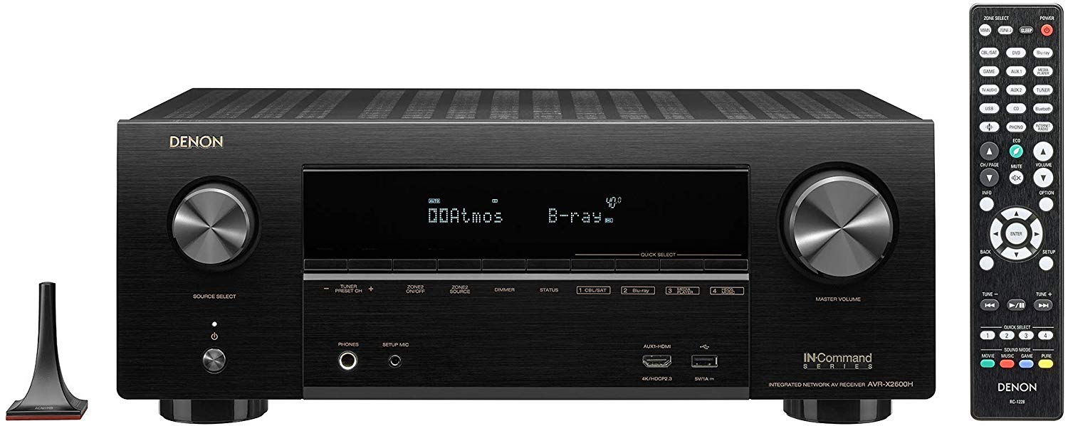 Denon AVR-X2600H 7.2-Ch x 95 Watts A/V Receiver w/HEOS (Renewed) $399.99