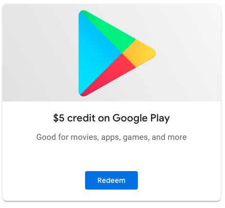 $5 Google Play Credit and Free 3-months of YouTube Premium + more for Google One Users (paid subscribers). YMMV