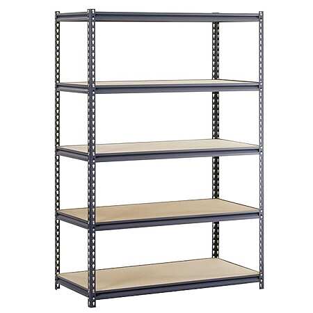 edsal Muscle Rack 24-in D x 48-in W x 72-in H 5-Tier Steel Utility ...