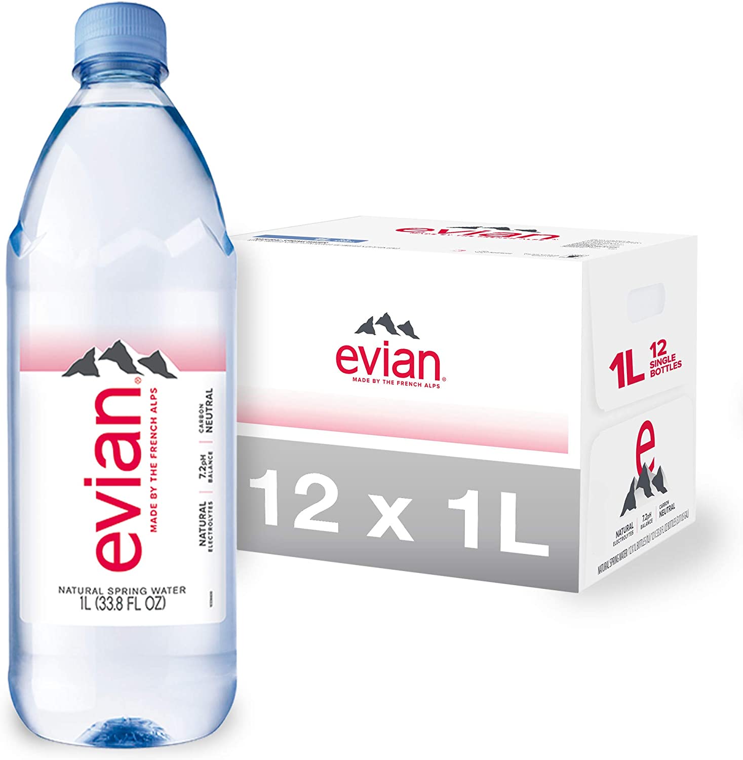 evian 12 pack 1 liter bottles 15.98 but 11.15 after clipping 25% coupon for subscribe and save $11.15