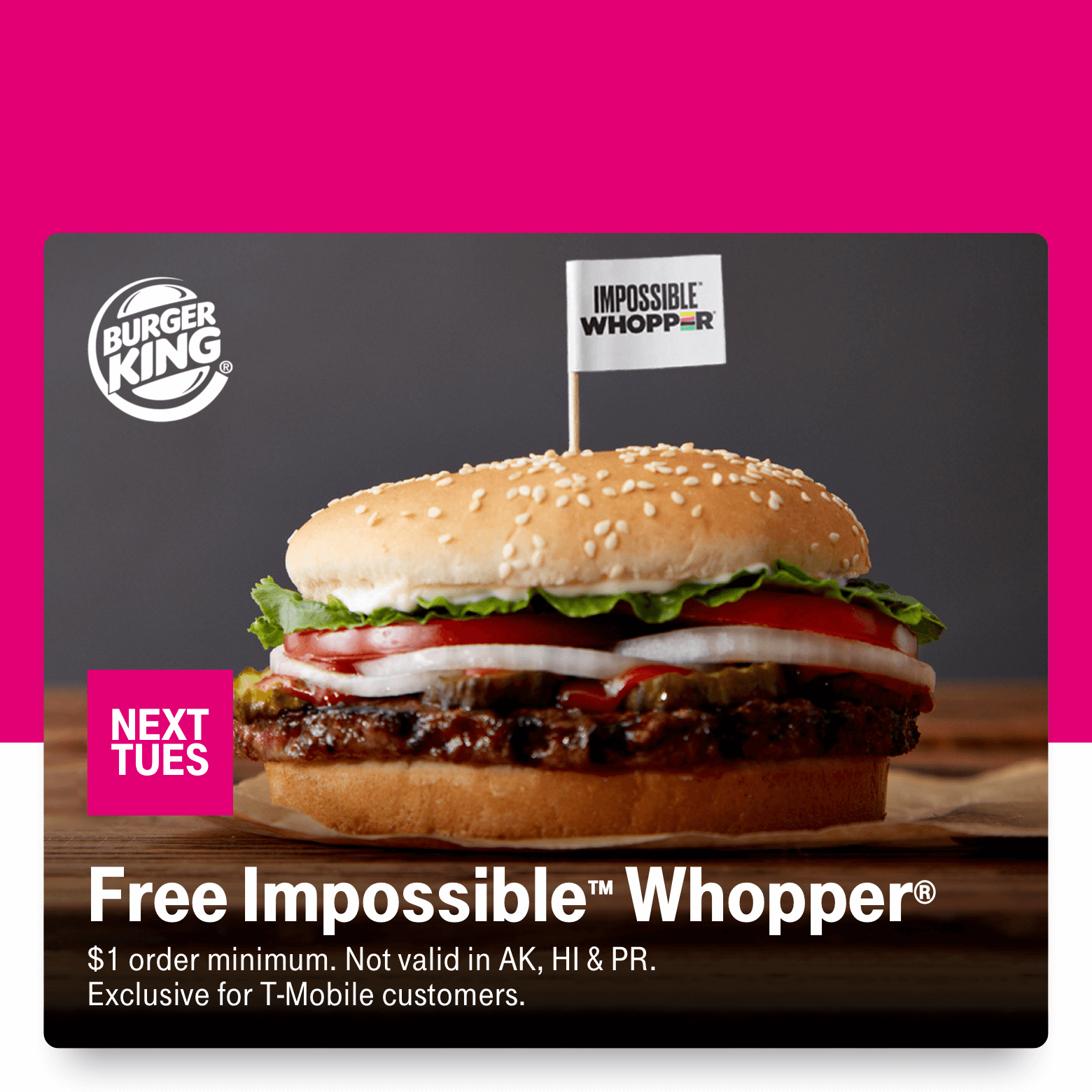 T-Mobile Customers 05/26:  Free Impossible Whopper, Crocs 30% off, Overstock $8 off