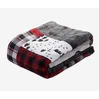 Elegant Comfort Velvet Touch Ultra Plush Christmas Holiday Printed Fleece Throw/Blanket (Patch) $6.67 + Free Shipping w/ Prime or on $35+