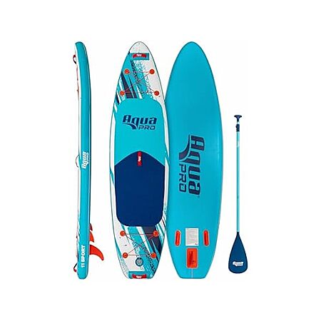11' Aqua PRO Halcyon Sport Inflatable Stand-Up Paddleboard w/ Paddle ...