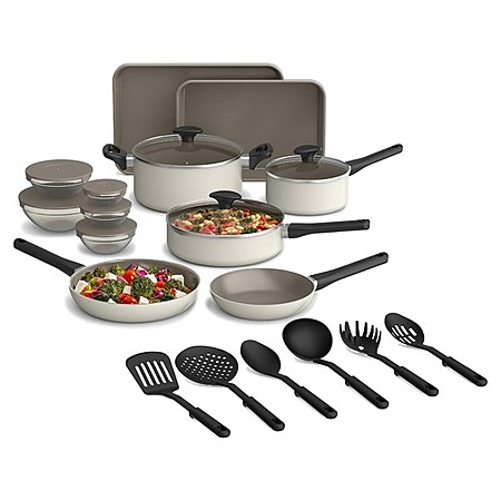 21-Piece Bella Ceramic Nonstick Cookware Set $20 + Free Shipping w/ Prime