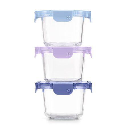 3-Pack Ello Color Lock 2 Cup Glass Meal Prep Set (Purple Rain) $11.81 + Free Shipping w/ Prime or on $35+