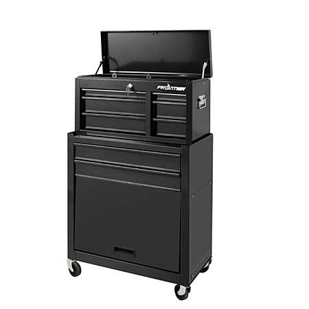 24" Frontier 5-Drawer Rolling Tool Chest & Cabinet Combo (Black) $85.00 + Free Shipping