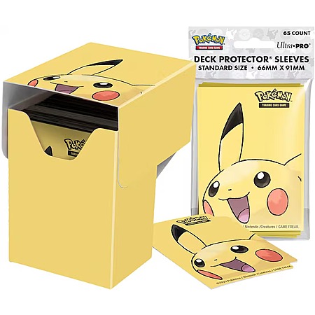 Ultra Pro Trading Card Accessories: Pikachu 65ct Deck Protector Sleeves & Pikachu Deck Box Combo $6 & More + Free Shipping
