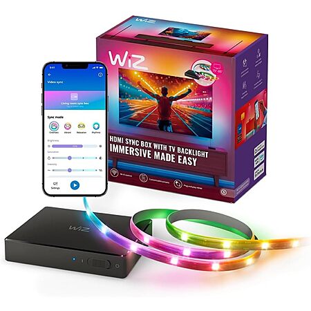 Wiz HDMI Sync Box Starter Kit w/ TV Backlight (75"-85" Tv's) $48.71 + Free Shipping