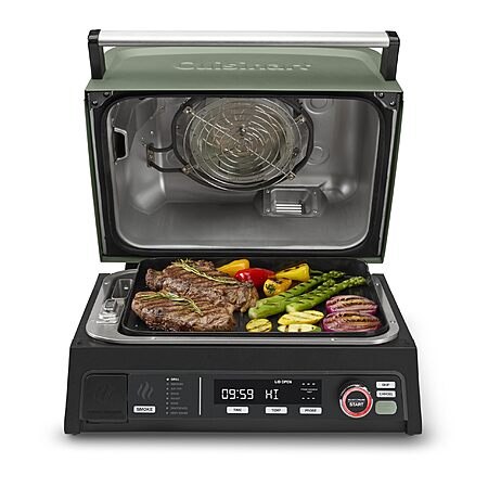 Cuisinart FlavorBoost 8-in-1 154 sq. in. Outdoor Electric BBQ Grill & Smoker w/ Smart Probe & Smoke Drawer $319 + Free Shipping w/ Prime or on $35+