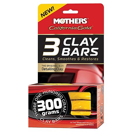3-Pack 100-Gram Mothers California Gold Clay Bar (07242) $12 + Free Shipping w/ Prime or on $35+