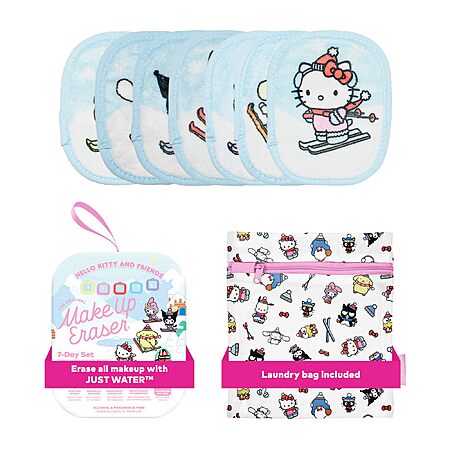 7-Pack MakeUp Eraser Reusable Makeup Remover Cloth (Hello Kitty Skiing) $12.57 w/ S&S or less + Free Shipping w/ Prime or on $35+