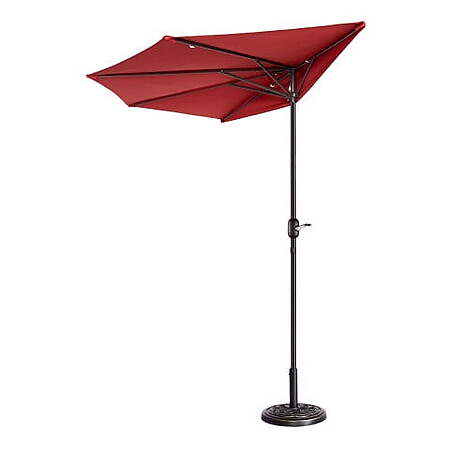 Villacera 9' Half Patio Umbrella (Red) $25.77 + Free Shipping