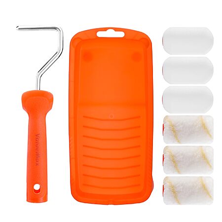 8-Piece 2.5" ValueMax Small Paint Roller Kit w/ Foam Paint Roller Covers, Microfiber Paint Roller Covers, Paint Tray & Roller Frame $5.39 + Free Shipping w/ Prime or on $35+