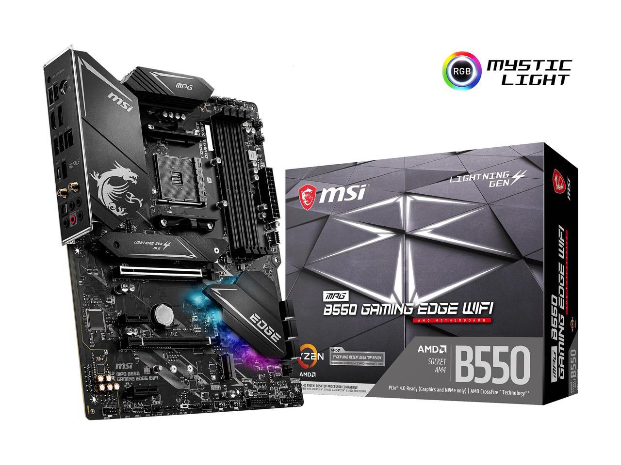 MSI MPG B550 Gaming Edge WiFi Gaming ATX Motherboard $149.99