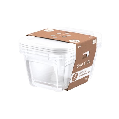 Bella Storage 3-pack (14qt) or 8-pack (6.25qt) storage totes- $3.74 at Lowe’s (store pick-up) YMMV